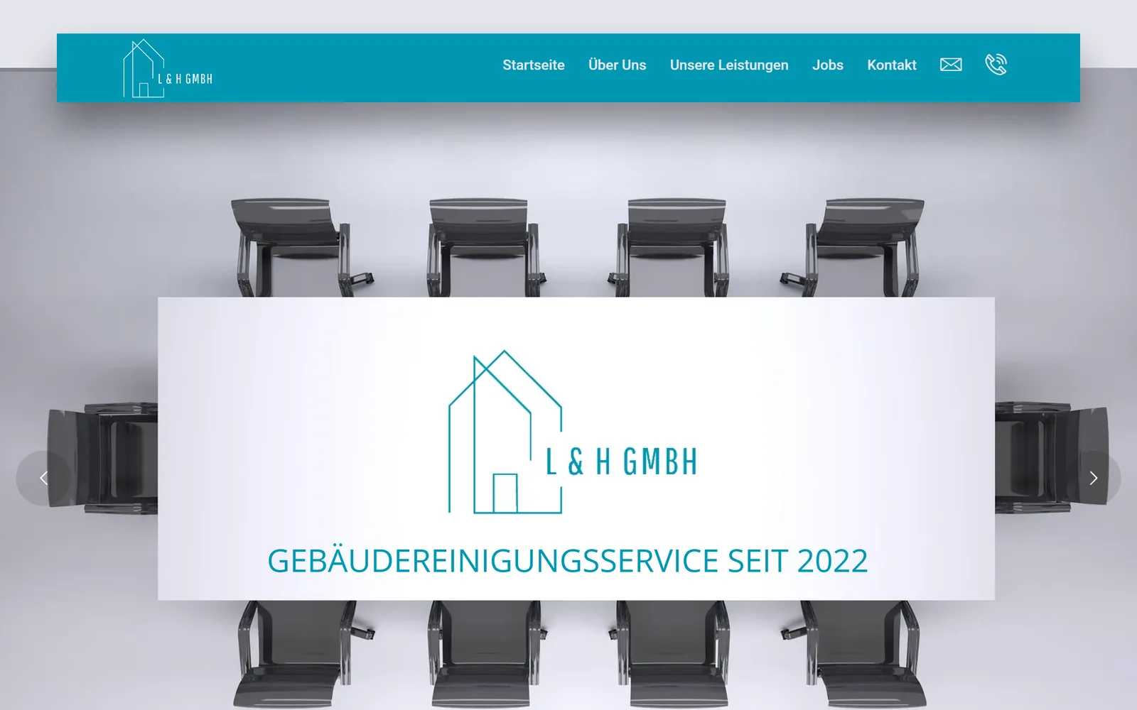 Screenshot der Lundh Reinigung Website