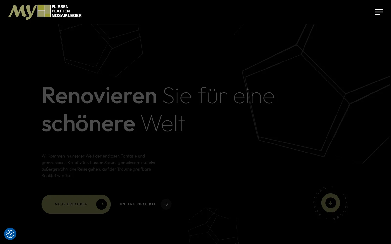 Screenshot der MY Sanierung Website